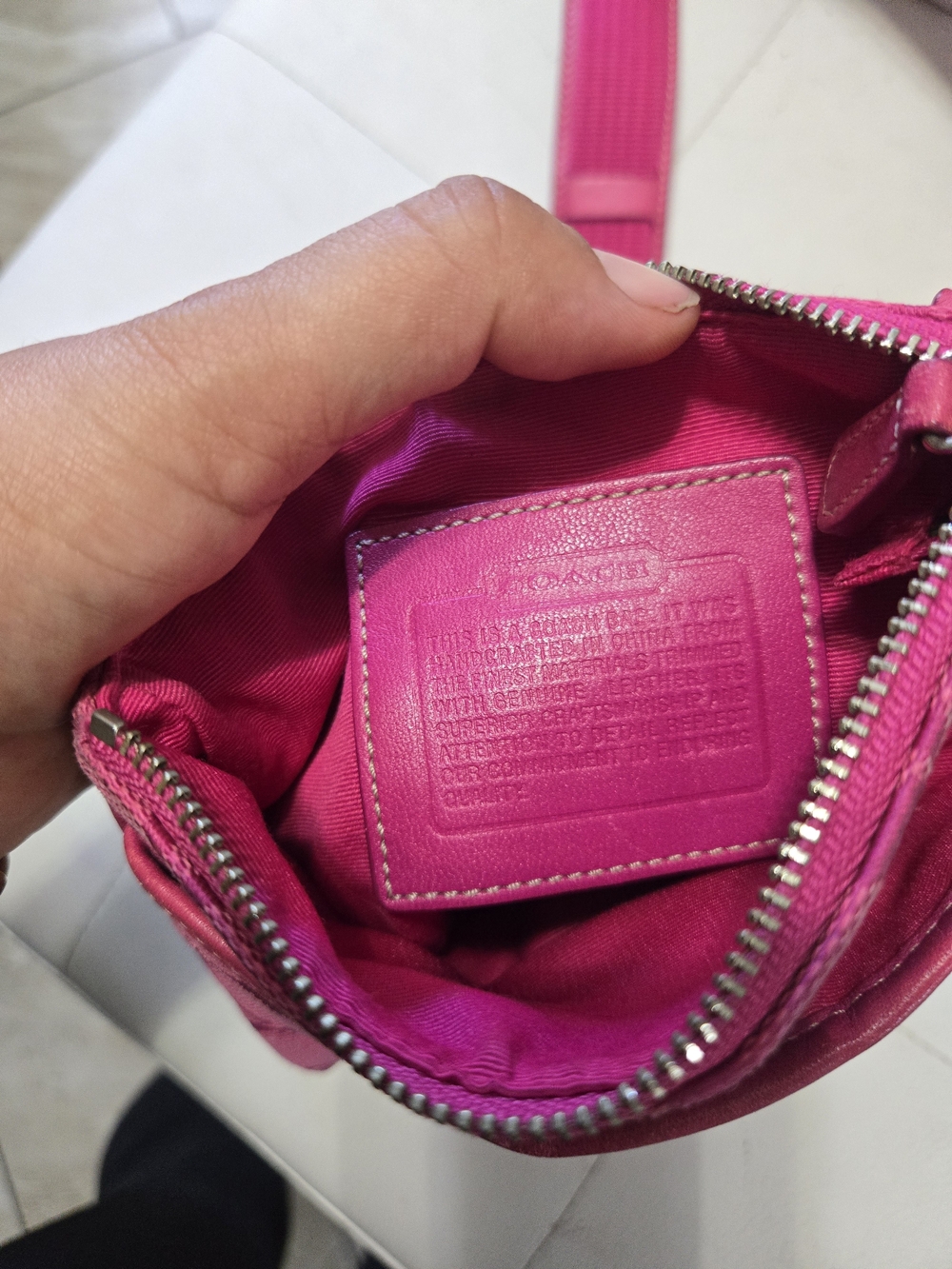 Coach Pink Signature Small Crossbody Shoulder Bag - Picture 6 of 8